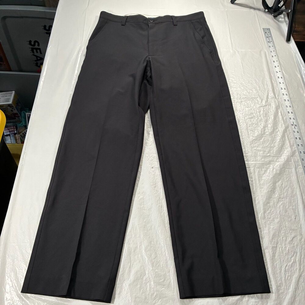Footjoy Pants Mens Size 32x30 Black Chino FJ Performance Stretch Pleated Golf